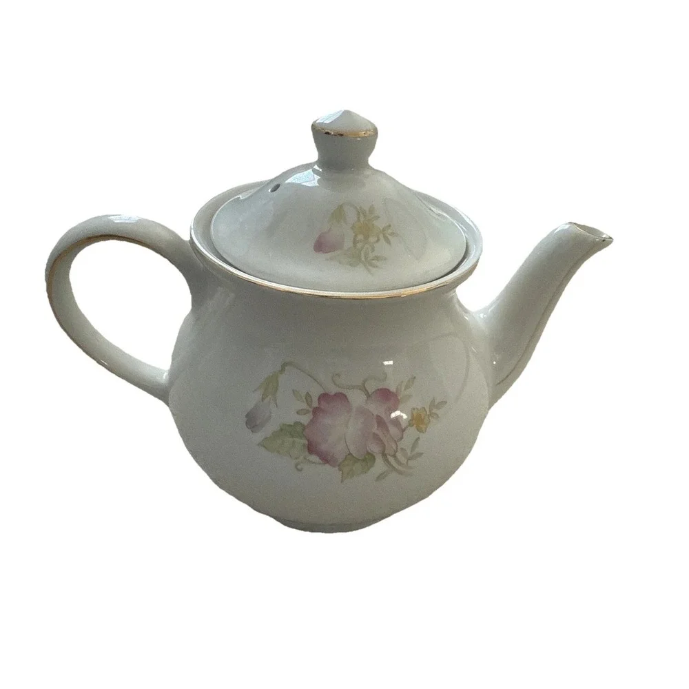 VTG Teapot‎ Windsor Made in England Sadler Pink Yellow Green Floral Flowers EUC